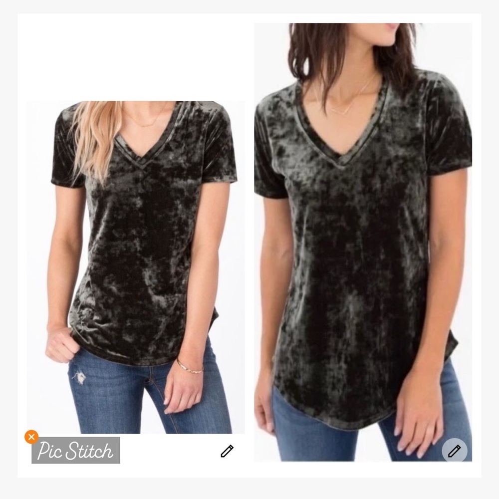 Z Supply Crushed Velvet Tee Green
